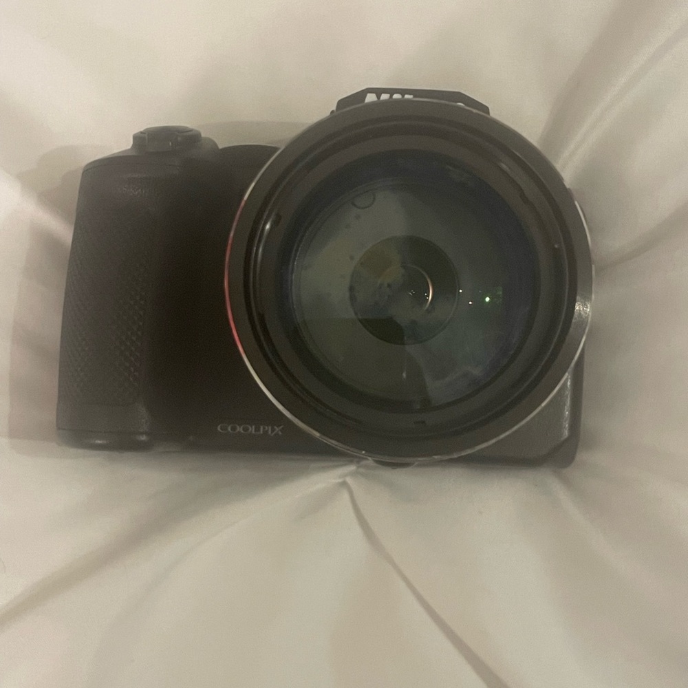 Nikon Black Digital Camera with Wide-Angle Lens